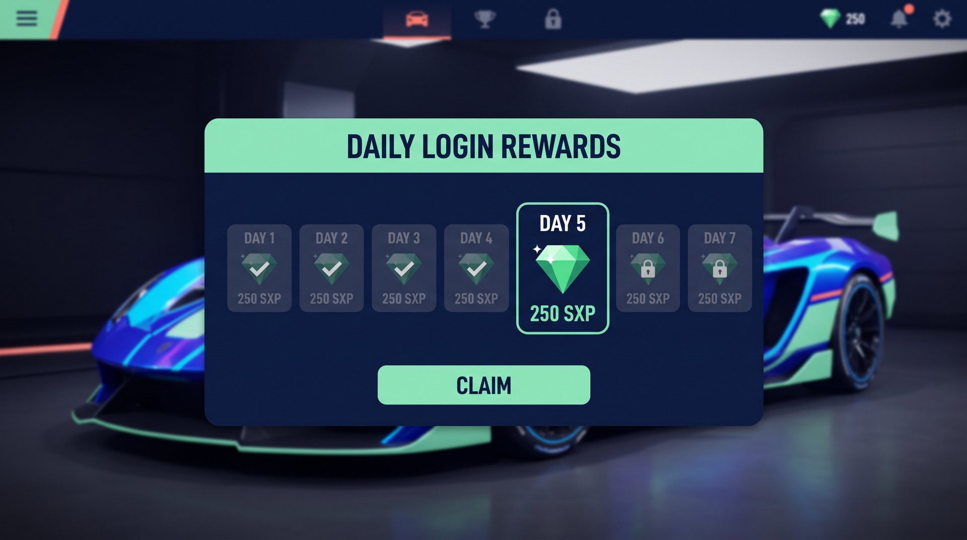 Daily login reward paid in SXP